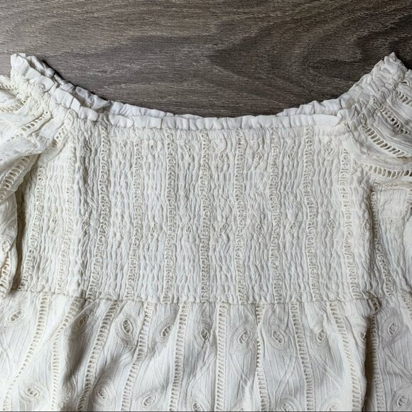 Tularosa Revolve Quinn Mini Dress Off The Shoulder Embroidered Shell Size Small - Picture 9 of 16